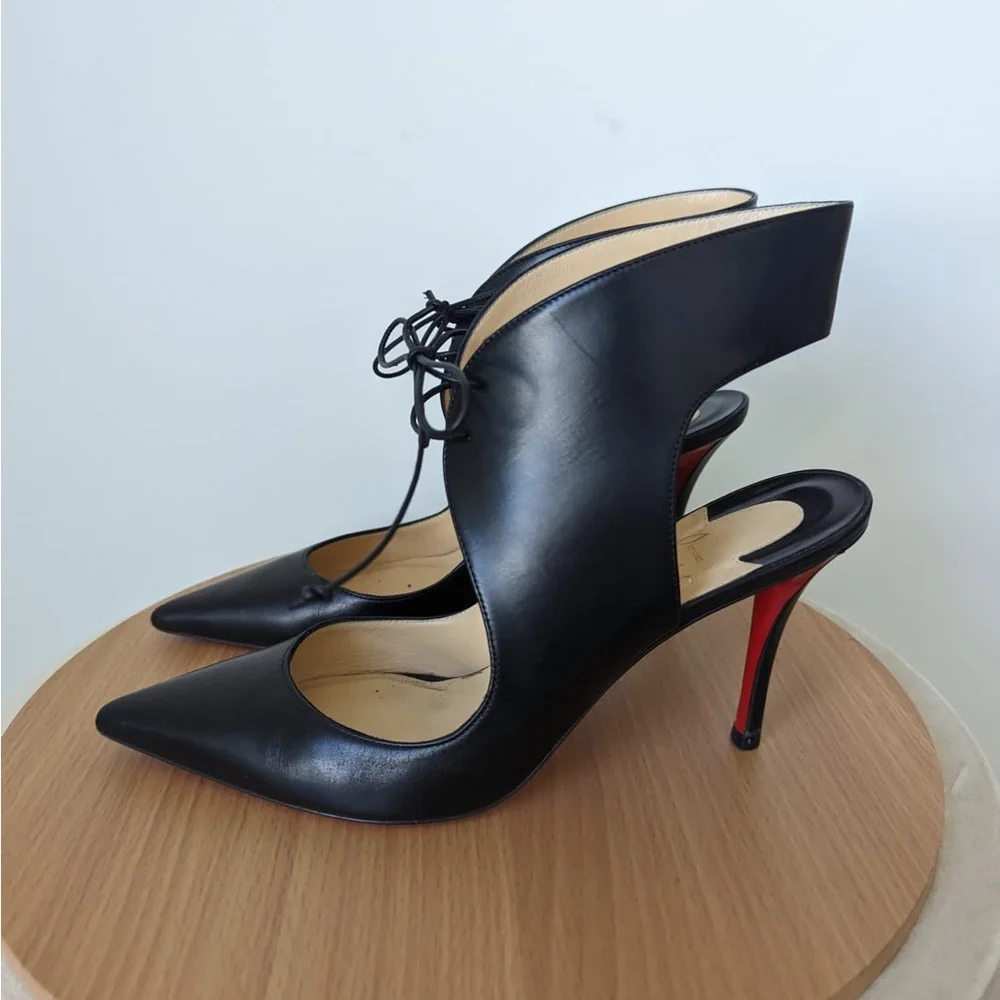 Christian Louboitin leather shoes size EU 39 like new condition ❗️AUTHENTIC - Picture 5 of 10